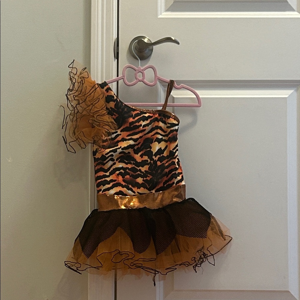 Wish Orange and Black Striped Dance Costume